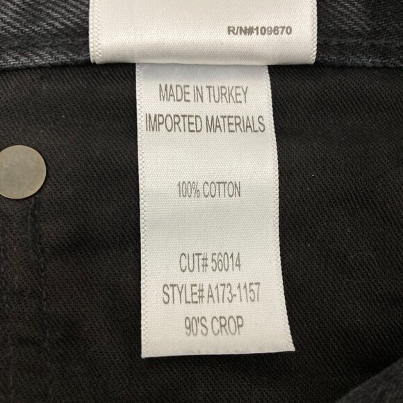 NWT Agolde 90s Crop in Shutter Size 28 Distressed Cotton Button Fly Frayed Hem - Picture 15 of 15